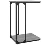 vidaXL Mesa Auxiliar Madera contrachapada Gris Sonoma 40x30x60 cm