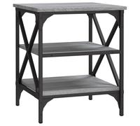 Mesa Auxiliar Madera Contrachapada Gris Sonoma 40x42x50 Cm Vidaxl