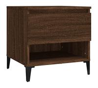 vidaXL Mesa Auxiliar Madera contrachapada Roble marrón 50x46x50 cm