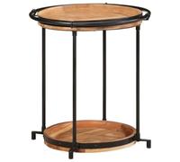 vidaXL Mesa Auxiliar Madera Maciza de Acacia Ø55x60 cm, Mesa Auxiliar, Mesa de Sala, mesita de Noche, Mesa Auxiliar para sofá, Mesa de teléfono
