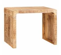 vidaXL Mesa Auxiliar Marrón 60 x 35 x 46 cm Madera de Mango Maciza, Mesa Auxiliar Moderna para Sala, compacta y Funcional, Decorativa, Ideal para el hogar
