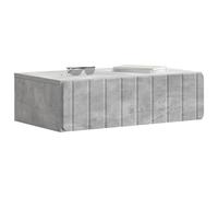 vidaXL Mesa auxiliar montada en la pared, color gris hormigón, 59 x 34,5 x 17 cm, mesa de salón moderna, rectangular, estante de pared, funcional y minimalista, para un perfecto orden en casa