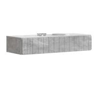 vidaXL Mesa auxiliar montada en la pared, color gris hormigón, 87,5 x 34,5 x 17 cm, mesa de salón moderna, rectangular, estante de pared, funcional y minimalista, para un perfecto orden en casa