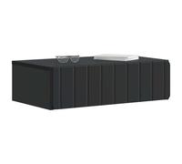 vidaXL Mesa auxiliar montada en la pared, color negro, 59 x 34,5 x 17 cm, mesa de salón moderna, rectangular, estante de pared, funcional y minimalista, para un perfecto orden en casa
