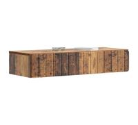 vidaXL Mesa auxiliar montada en la pared de madera envejecida 87,5 x 34,5 x 17 cm, mesa de salón moderna, rectangular, estante de pared, funcional y minimalista, para un perfecto orden en casa