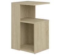 vidaXL Mesa Auxiliar Muebles Mobiliario Sofá Café Centro Salón Sala de Estar Libros Estante Decoración de Contrachapada Color Roble Sonoma 36x30x56 cm