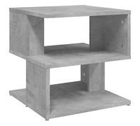 vidaXL Mesa Auxiliar Muebles Mobiliario Sofá Café Centro Salón Sala de Estar Libros Estante Estable Decoración Contrachapada Gris Hormigón 40x40x40cm