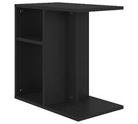 vidaXL Mesa Auxiliar Muebles Mobiliario Sofá Café Centro Salón Sala de Estar Libros Estante Estable Decoración de Contrachapada Negro 50x30x50 cm