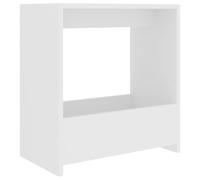 vidaXL Mesa Auxiliar Muebles Mobiliario Sofá Café Centro Salón Sala de Estar Libros Estante Estable Decoración de Contrachapada Blanco 50x26x50 cm