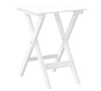 vidaXL Mesa auxiliar plegable madera maciza de álamo blanco