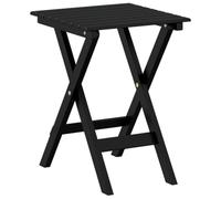 vidaXL Mesa Auxiliar Plegable Madera Maciza de álamo Negro, Mesa Auxiliar pequeña, Mesa Auxiliar para salón, Mesa Auxiliar Moderna