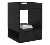 vidaXL Mesa Auxiliar Roble Negro 40 x 40 x 56 cm Madera de ingeniería, Mesa Lateral Rectangular para la Sala de Estar, Mueble Moderno de Acento, Almacenamiento útil, mesas funcionales para Interiores