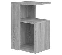 vidaXL Mesa Auxiliar Sala de Estar Salón Sofá Café Mesita Centro Lateral Muebles Mobiliario Habitación Madera Contrachapada Gris Sonoma 36x30x56 cm