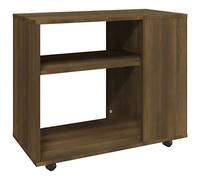 vidaXL Mesa Auxiliar Sala de Estar Salón Sofá Café Mesita Centro Lateral Muebles Mobiliario Habitación Madera Contrachapada Roble Marrón 70x35x55 cm