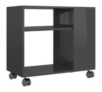 vidaXL Mesa Auxiliar Salón Escritorio Estudio Cocina Auxiliar Dormitorio Vestíbulo Comedor Entrada Recibidor Madera Contrachapada Gris Brillante