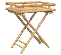 Mesa Bandeja Plegable Bambú 60x40x68 Cm Vidaxl