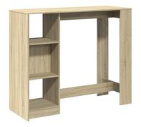 vidaXL Mesa Bar con Estante Madera Roble Sonoma 124x46x103,5 cm