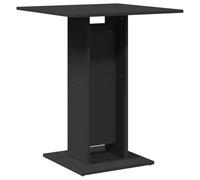 vidaXL Mesa Bistró Mueble de Comedor Barra Cafetería Bar Cocina Restaurante Decoración Jardín Exterior Terraza Patio de Madera Contrachapada Negro