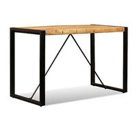 vidaXL Mesa Comedor 120 cm Madera Mango Mueble Mobiliario Cena Cocina Auxiliar