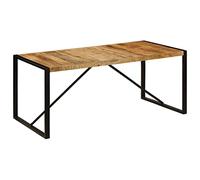 vidaXL Mesa Comedor 180 cm Madera Mango Mueble Mobiliario Cena Cocina Auxiliar