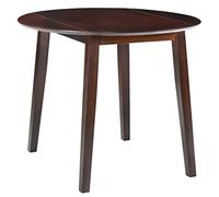 Mesa de alas abatibles redonda MDF marrón