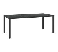 Mesa De Jardín De Aluminio Y Wpc Negra 185x90x74 Cm Vidaxl