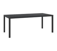 Mesa De Jardín De Aluminio Y Wpc Negra 185x90x74 Cm Vidaxl