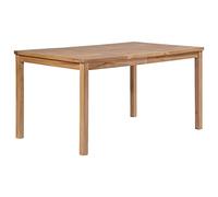 vidaXL Mesa de jardín de madera de teca maciza 150x90x77 cm