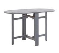 vidaXL Mesa Comedor Juego Café Merienda Mesa de Jardín Rectangular Mueble para Exterior Patio Balcón Terraza Gris Madera Maciza Acacia