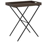 Mesa Con Bandeja Plegable Ratán Sintético Marrón 65x40x75 Cm Vidaxl