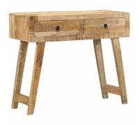 vidaXL Mesa Consola 90x32x75 cm Madera maciza de mango en bruto, Mesa de sofá, Mesa Consola de pasillo, detrás de la Mesa del sofá, Mesa de entrada