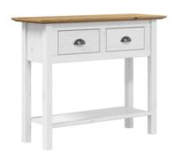 vidaXL Mesa Consola BODO Madera Maciza de Pino marrón 91x35x74 cm