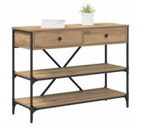 vidaXL Mesa Consola con cajón con Estante Otro Roble Artisan, Mesa Consola Moderna, Diseño Industrial, Cajones de Madera, Almacenaje Estrecho, Acabado Funcional, Ahorra Espacio