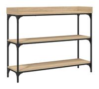 vidaXL Mesa Consola con estantes Roble Sonoma 100x30x80 cm