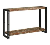 vidaXL Mesa Consola de 120 x 33 x 75 cm, Multicolor, de Madera Maciza recuperada. Tiene un Estilo Industrial y un diseño Independiente con un Marco de Metal Duradero exhibir en el pasi