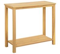 vidaXL Mesa consola de jardín con estante Acacia 80 x 35 x 75 cm, Jardín, Rectangular, Diseño , Materiales Duraderos, Almacenamiento para Plantas, Flores y Verduras en