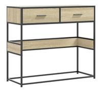 vidaXL Mesa Consola de Madera de ingeniería Roble Sonoma 90x35x80 cm, Consola, Mesa de recibidor, Mesa de sofá, Mesa, Mesa Auxiliar, Mesa de Pasillo