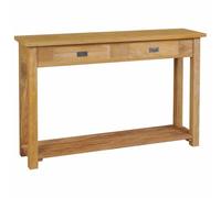 Mesa consola de madera de teca maciza 120x30x80 cm