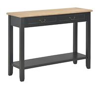 vidaXL Mesa Consola de Madera Mobiliario Decoración de Hogar Interior Toque de Estilo Elegante Moderno Duradera y Resistente Negra 110x35x80cm