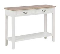 vidaXL Mesa Consola de Madera Mobiliario Decoración Hogar Interior Toque de Estilo Elegante Moderno Duradera y Resistente Blanca 110x35x80cm