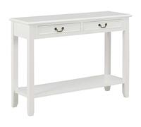 vidaXL Mesa Consola de Madera Mobiliario Decoración Hogar Interior Toque de Estilo Elegante Moderno Duradera y Resistente Blanca 110x35x80cm