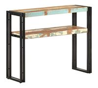 vidaXL Mesa Consola Entrada Acento Pasillo Vestíbulo Recibidor Auxiliar Decoración Hogar Casa Escritorio Mueble de Madera Maciza Reciclada 90x30x75 cm