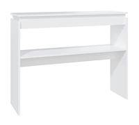 vidaXL Mesa Consola Entrada Acento Pasillo Vestíbulo Recibidor Auxiliar Decoración Hogar Casa Escritorio de Madera Contrachapada Blanco 102x30x80 cm