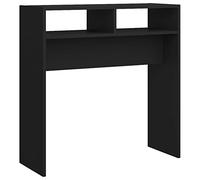 vidaXL Mesa Consola Entrada Acento Pasillo Vestíbulo Recibidor Auxiliar Decoración Hogar Casa Escritorio de Madera Contrachapada Negro 78x30x80 cm