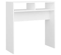 vidaXL Mesa Consola Entrada Acento Pasillo Vestíbulo Recibidor Auxiliar Decoración Hogar Casa Escritorio de Madera Contrachapada Blanco 78x30x80 cm