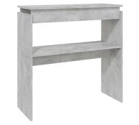 vidaXL Mesa Consola Entrada Acento Pasillo Vestíbulo Recibidor Auxiliar Decoración Hogar Casa Escritorio de Contrachapada Gris Hormigón 80x30x80 cm