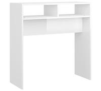 vidaXL Mesa Consola Entrada Acento Pasillo Vestíbulo Recibidor Auxiliar Decoración Hogar Casa Escritorio de Contrachapada Blanco Brillante 78x30x80 cm