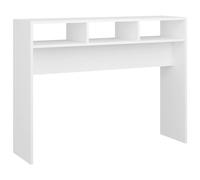 vidaXL Mesa Consola Entrada Acento Pasillo Vestíbulo Recibidor Auxiliar Decoración Hogar Casa Escritorio de Madera Contrachapada Blanco 105x30x80 cm
