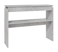 vidaXL Mesa Consola Entrada Acento Pasillo Vestíbulo Recibidor Auxiliar Decoración Hogar Casa Escritorio de Contrachapada Gris Hormigón 102x30x80 cm