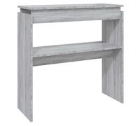 vidaXL Mesa Consola Entrada Mesita Auxiliar Lateral Armario Aparador Pasillo Vestíbulo Salón Dormitorio Madera Contrachapada Gris Sonoma 80x30x80 cm